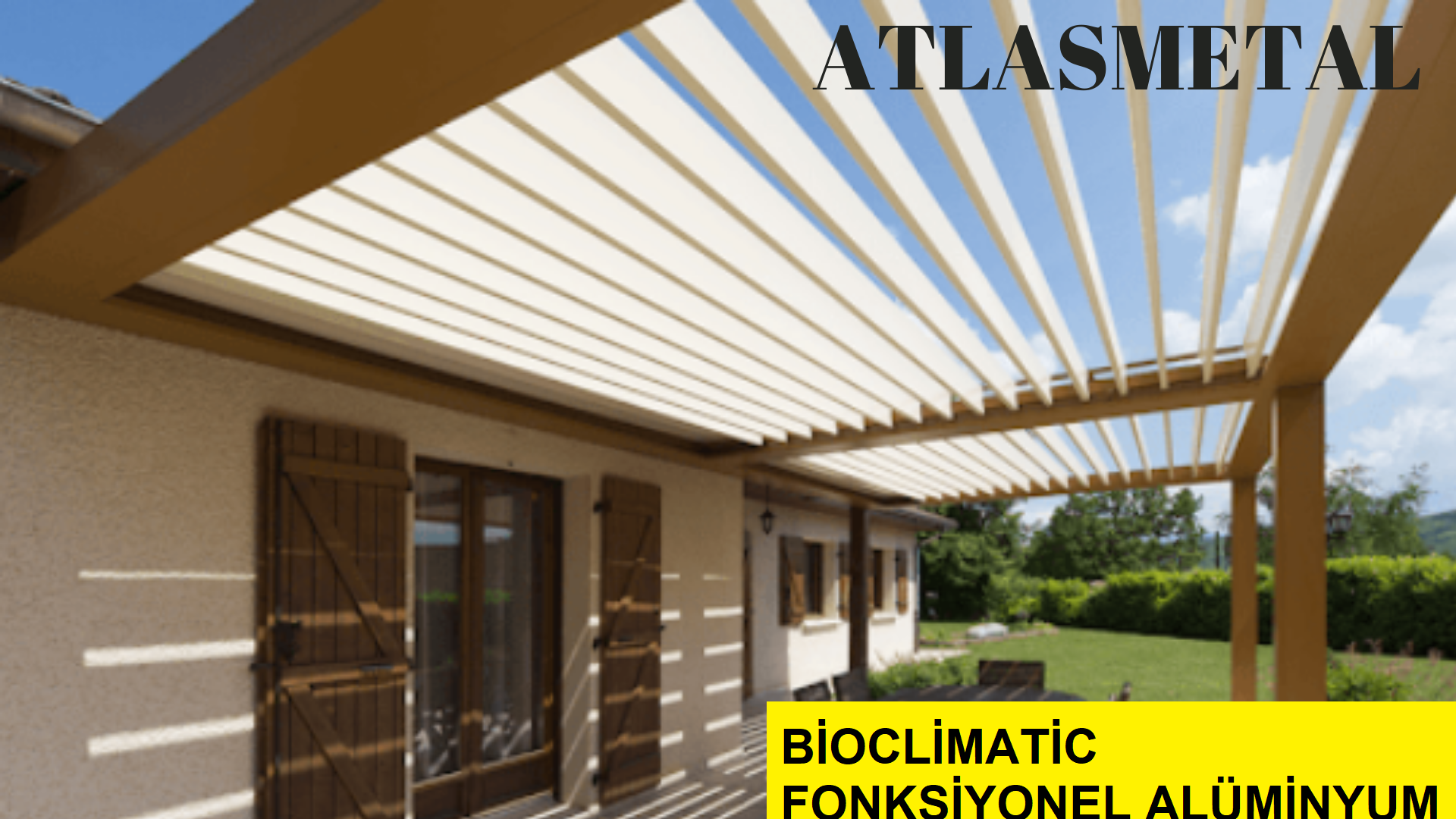 Motorlu açılır kapanır alüminyum pergola